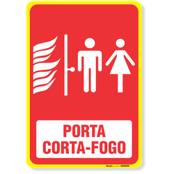 PLACA PORTA CORTA FOGO