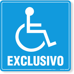 PLACA ACESSO PARA DEFICIENTES FÍSICOS (EXCLUSIVO)