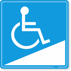 PLACA ACESSO PARA DEFICIENTES FÍSICOS (RAMPA)