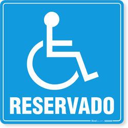 Placa Acesso Para Deficientes Físicos (Reservado)