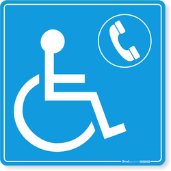 PLACA ACESSO PARA DEFICIENTES FÍSICOS (TELEFONE)
