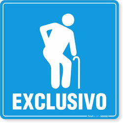 PLACA ACESSO PARA IDOSOS (EXCLUSIVO)