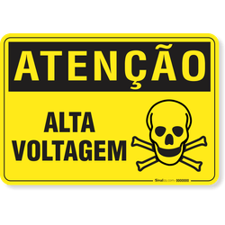 Placa Atenção Alta Voltagem