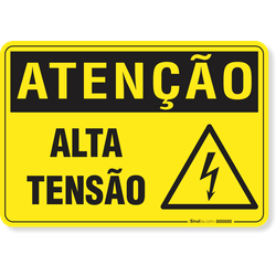 Placa Atenção Alta Tensão