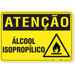 Placa Atenção Álcool Isopropílico