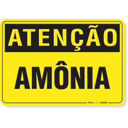 Placa Atenção Amônia