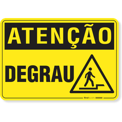Placa Atenção Degrau