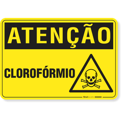 Placa Atenção Clorofórmio