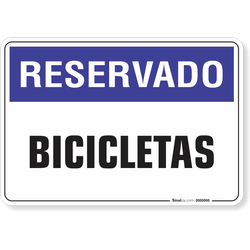 Placa Reservado Bicicletas