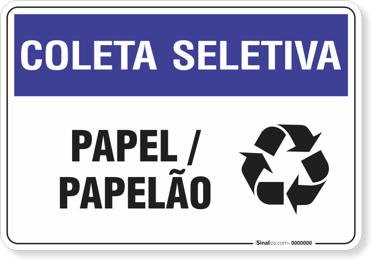 1489-placa-coleta-seletiva-papel-papelao-pvc-semi-rigido-26x18cm-furos-6mm-parafusos-nao-incluidos-1