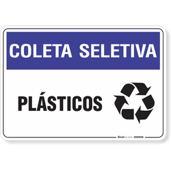 Placa  Coleta Seletiva Plásticos