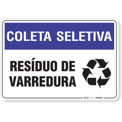 Placa Coleta Seletiva Resíduo De Varredura