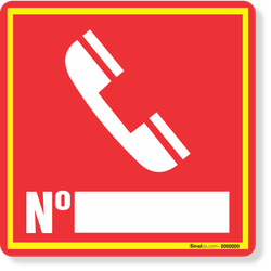 PLACA TELEFONE DE EMERGÊNCIA E4