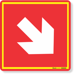 PLACA SETA DIAGONAL À DIREITA E16