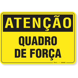 Placa Atenção Quadro De Força