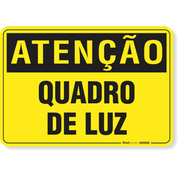 Placa Atenção Quadro De Luz