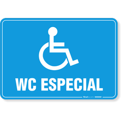 Placa Banheiro - Wc Especial