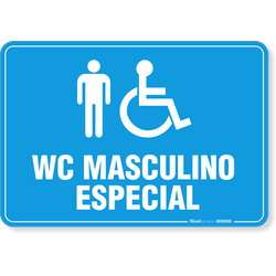 Placa Banheiro - Wc Masculino Especial