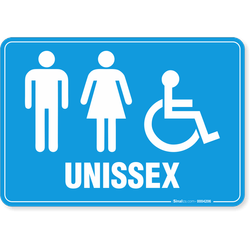 Placa Banheiro - Cadeirante Unissex