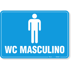 Placa Banheiro - Wc Masculino