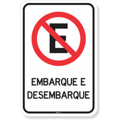 Placa Proibido Estacionar Embarque E Desembarque
