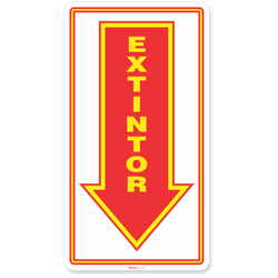 Placa Extintor Padrão Santa Catarina (24X13Cm)