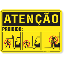 Placa Atenção Proibido