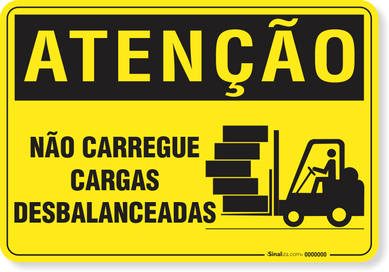 1162-placa-atencao-nao-carregue-cargas-desbalanceadas-aluminio-acm-60x45cm-fita-dupla-face-3m-1