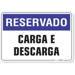 Placa Reservado Carga E Descarga