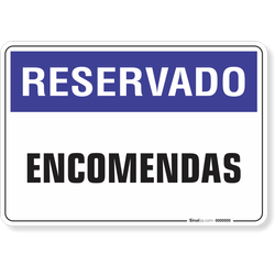 Placa Reservado Encomendas