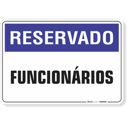 Placa Reservado Funcionários