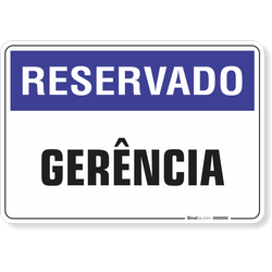 Placa Reservado Gerência