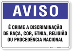 1265-placa-aviso-e-crime-a-discriminacao-de-raca-cor-etnia-religiao-ou-procedencia-nacional-pvc-semi-rigido-26x18cm-furos-6mm-parafusos-nao-incluidos-1