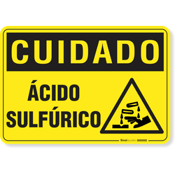 Placa Cuidado  Ácido Sulfúrico