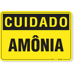 Placa Cuidado  Amônia