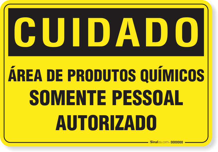 1326-placa-cuidado-area-de-produtos-quimicos-somente-pessoal-autorizado-pvc-semi-rigido-26x18cm-furos-6mm-parafusos-nao-incluidos-1
