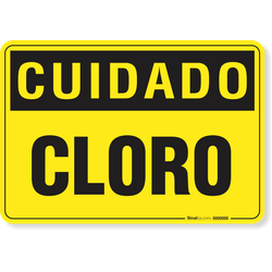 Placa Cuidado Cloro
