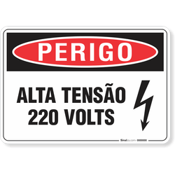 Placa Perigo Alta Tensão 220v