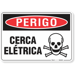 Placa Perigo Cerca Elétrica
