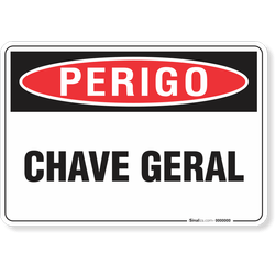 Placa Perigo Chave Geral