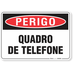 Placa Perigo Quadro De Telefone