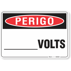 Placa Perigo Volts