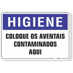 Placa Higiene Coloque Os Aventais Contaminados Aqui