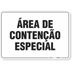 Placa Organização Área De Contenção Especial
