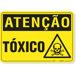 Placa Atenção Tóxico
