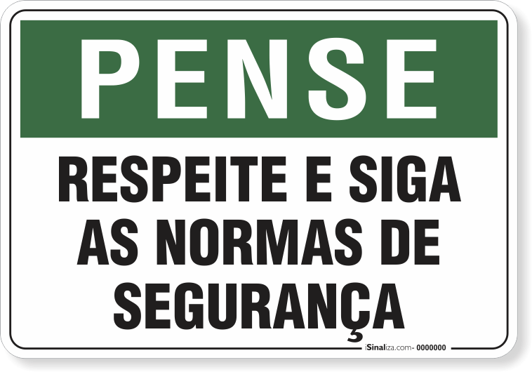 placas de SEGURANÇA