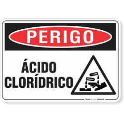 Placa Perigo Ácido Clorídrico