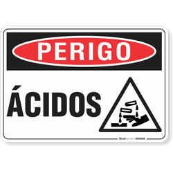 Placa Perigo Ácidos