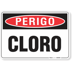 Placa Perigo Cloro