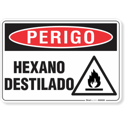 Placa Perigo Hexano Destilado